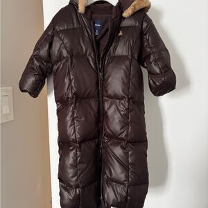 GAP Dark Brown Kids Puffer Coat